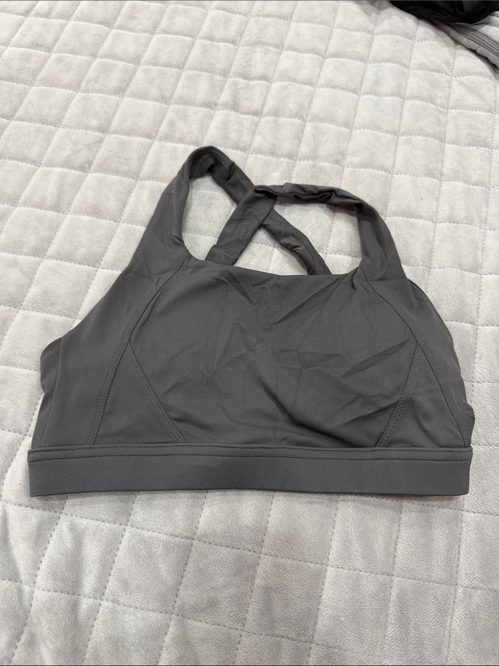 Women’s Crisscross Back Sports Bra - Dark Gray